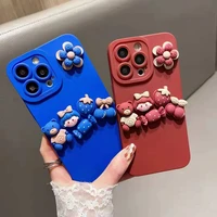 2022 new phone case for iphone 13pro x 12pro tpu coque smartphone lens pro protects flowers klein blue fundas soft back cover