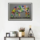 Граффити Животные цвет Зебра плакат панды Картина на холсте Печать абстрактная Настенная картина гостиная украшение для дома