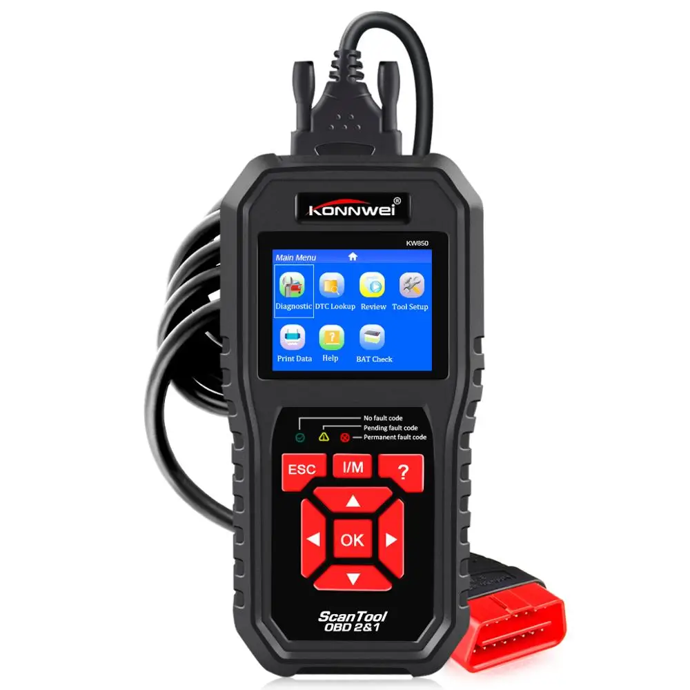 KONNWEI KW850 Черный Автомобильный диагностический сканер OBD2 автомобильный