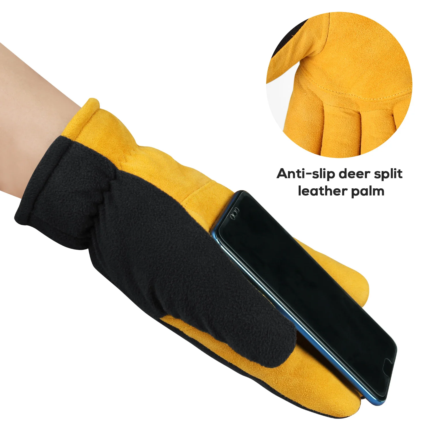 Зимние лыжные перчатки OZERO теплые рабочие для спорта на открытом воздухе оленьей