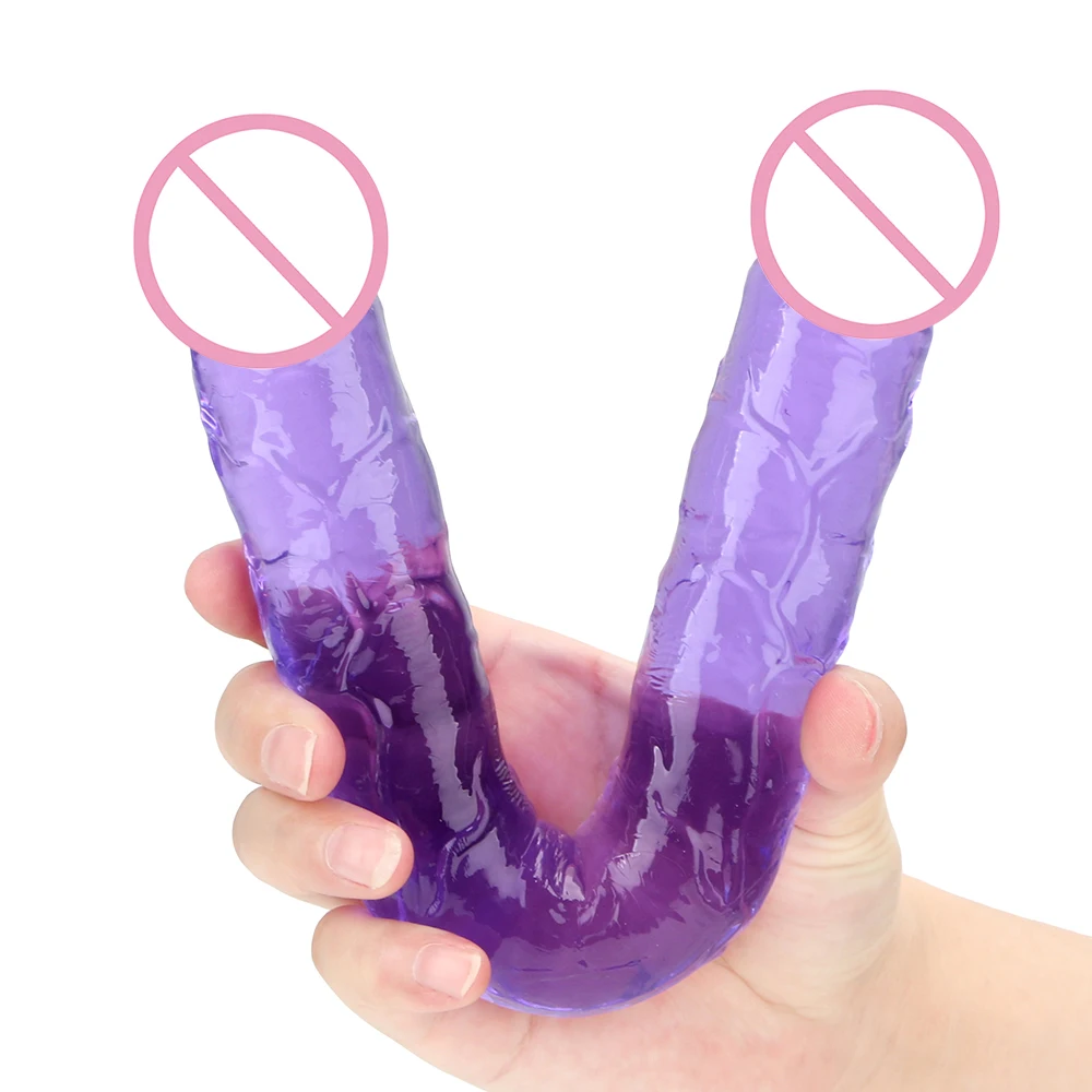 IKOKY Double Ended Artificial Penis Flexible Soft Jelly Dildo Dual Head Female Masturbation Sex Toys for Women Lesbian | Красота и