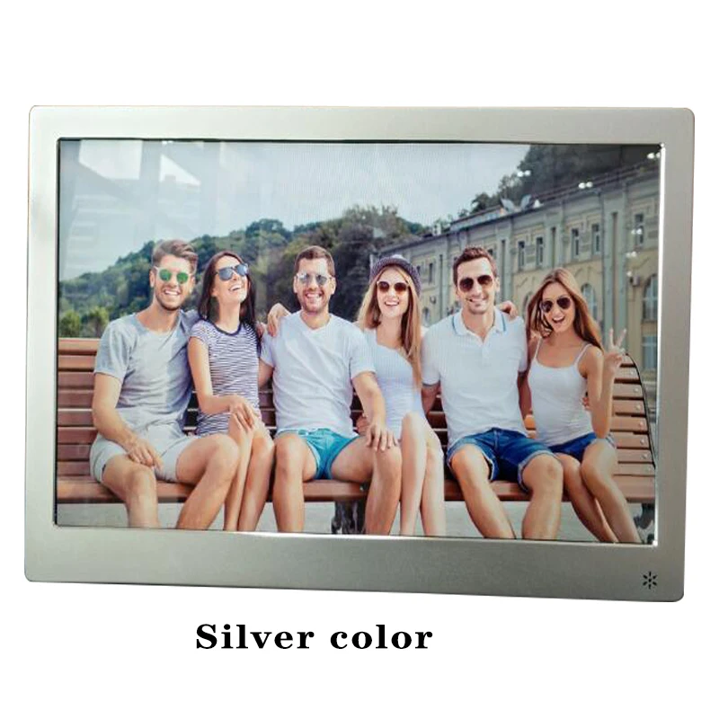 15 дюймов IPS HD LED мультимедийная металлическая цифровая фоторамка музыка