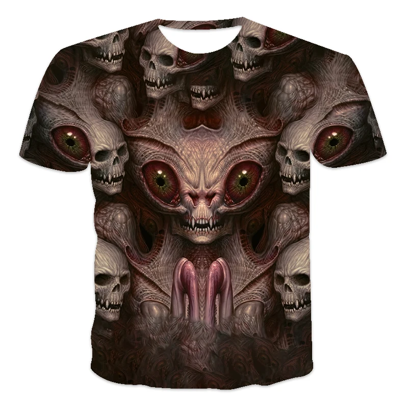 

2021 Men's T-shirt Summer new 3D printed science fiction graphic T-shirt Men's element shirt fashion plus size short sleeve 6XL