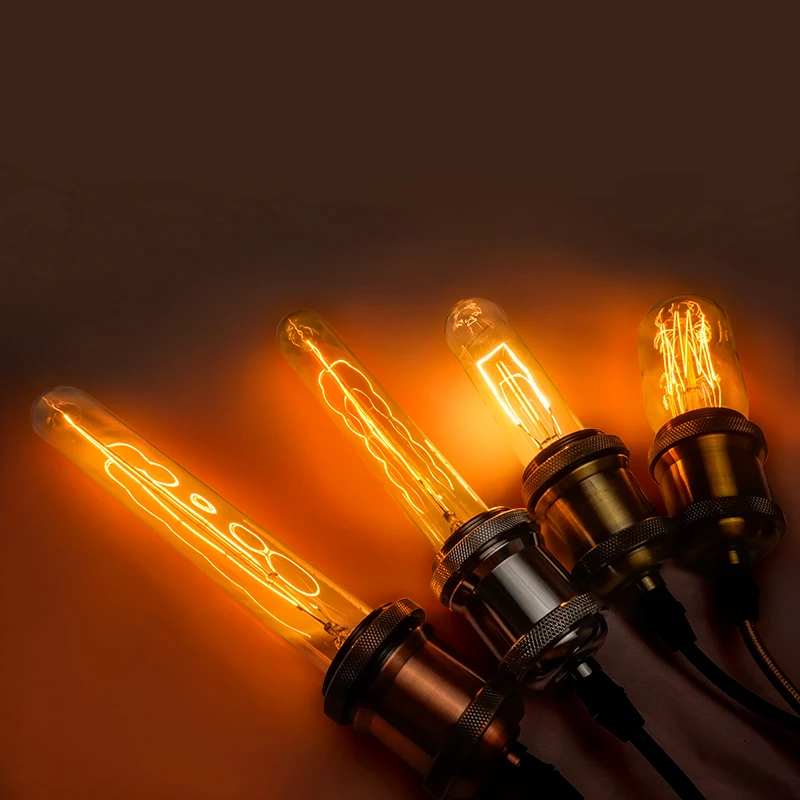 

4pcs/lot Retro Edison Light Bulb E27 220V 40W A60 ST64 T45 T185 T125 G80 G95 A19 Filament Vintage Ampoule Incandescent Bulb Lamp