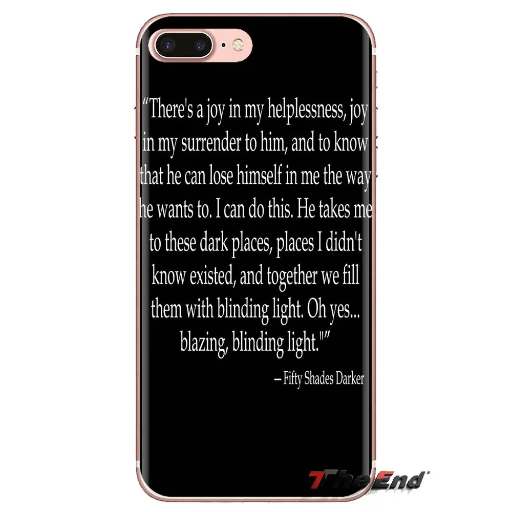 Fifty Shades of Grey Quotes Laters For Xiaomi Redmi 4A S2 Note 3 3S 4 4X 5 Plus 6 7 6A Pro Pocophone F1 Silicone Phone Skin Case |