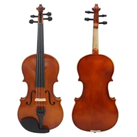 44 full size violin solid wood natural acoustic violin fiddle with case bow basswood fiddle beginners musical instrument gift