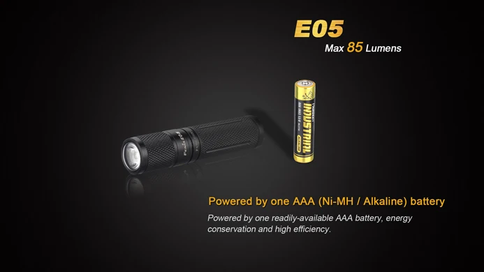 FENIX E05 Edition Cree XP-E2 светодиодный Flshlight 3 режима 85 люмен на 1* AAA аккумулятор