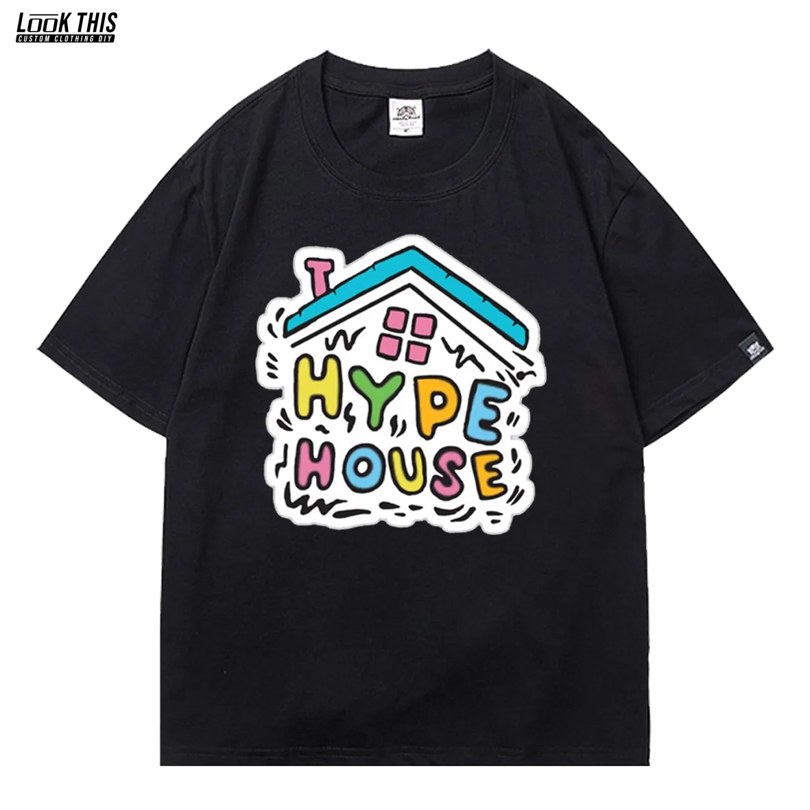 

Hype House Summer 2021 Women's T-shirt Daily Short Sleeve T-shirts Y2k Girl Woman T-shirts Female Streetwear Tops Cool Black Tee