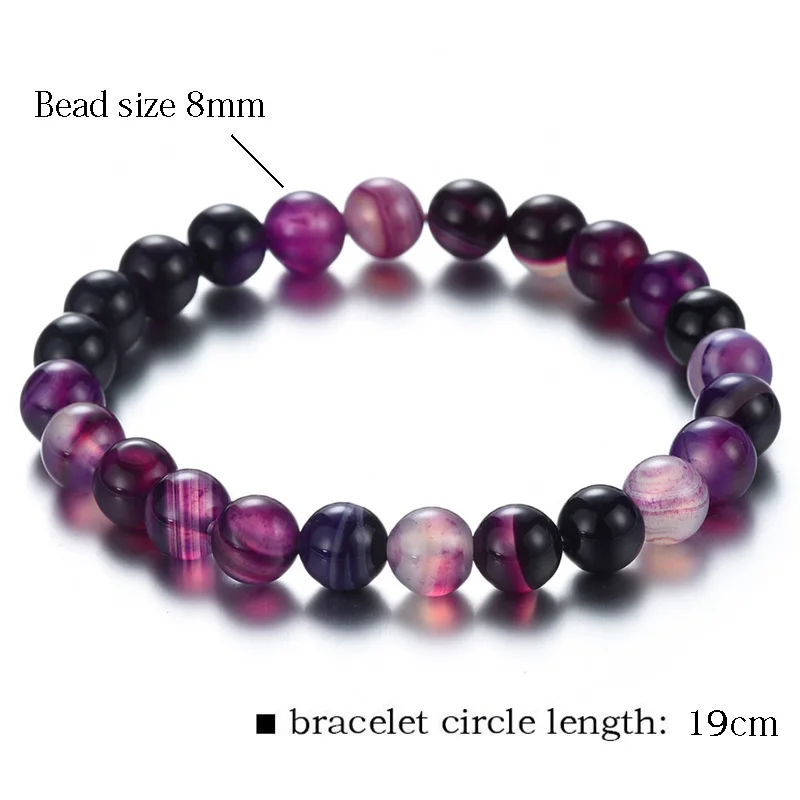 Модный женский браслет Будда бусины aura молитва фиолетовый натуральный камень