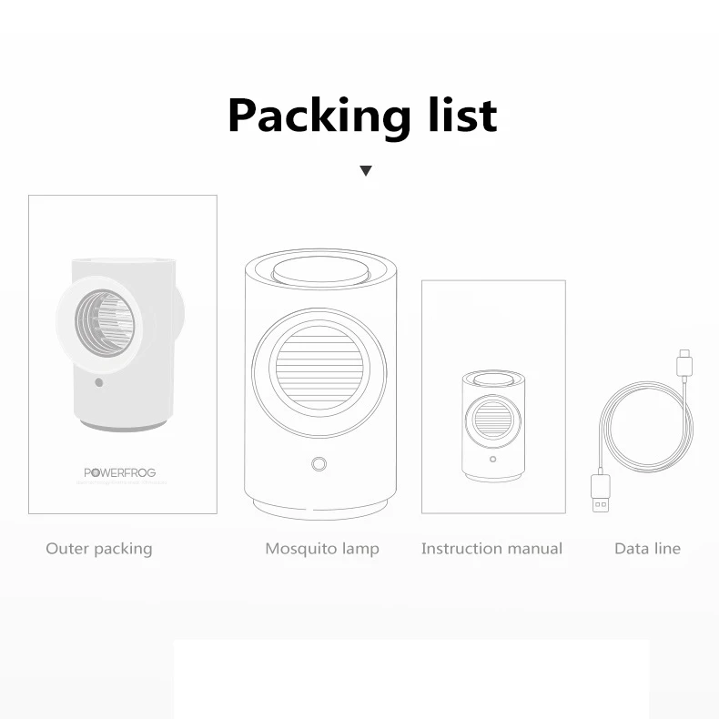 Электрическая лампа ловушка для комаров тихая УФ уничтожения насекомых USB