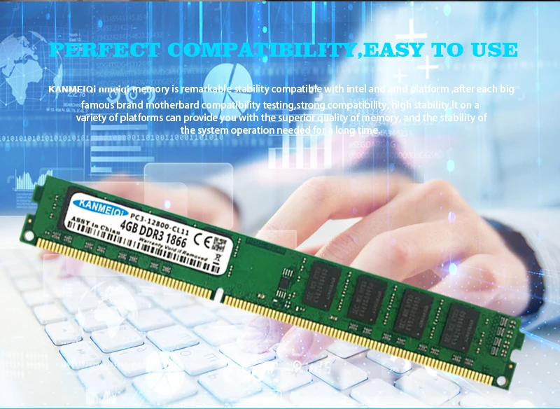 KANMEIQi оперативная память DDR3 8 Гб(2 шт x4гб) 1333 МГц 1600 МГц настольная Память DIMM PC3-12800S-CL11 240pivn 1,5 в Новинка