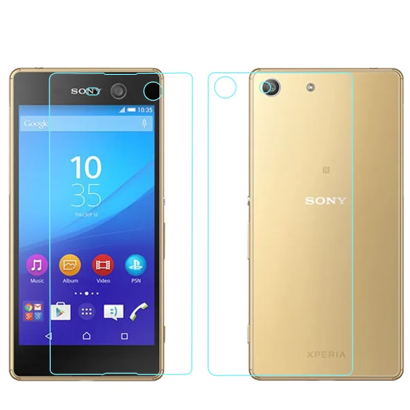 Переднее и заднее закаленное стекло для Sony Xperia M4 Z1 Z3 Z5 Compact Mini Plus Защитная пленка