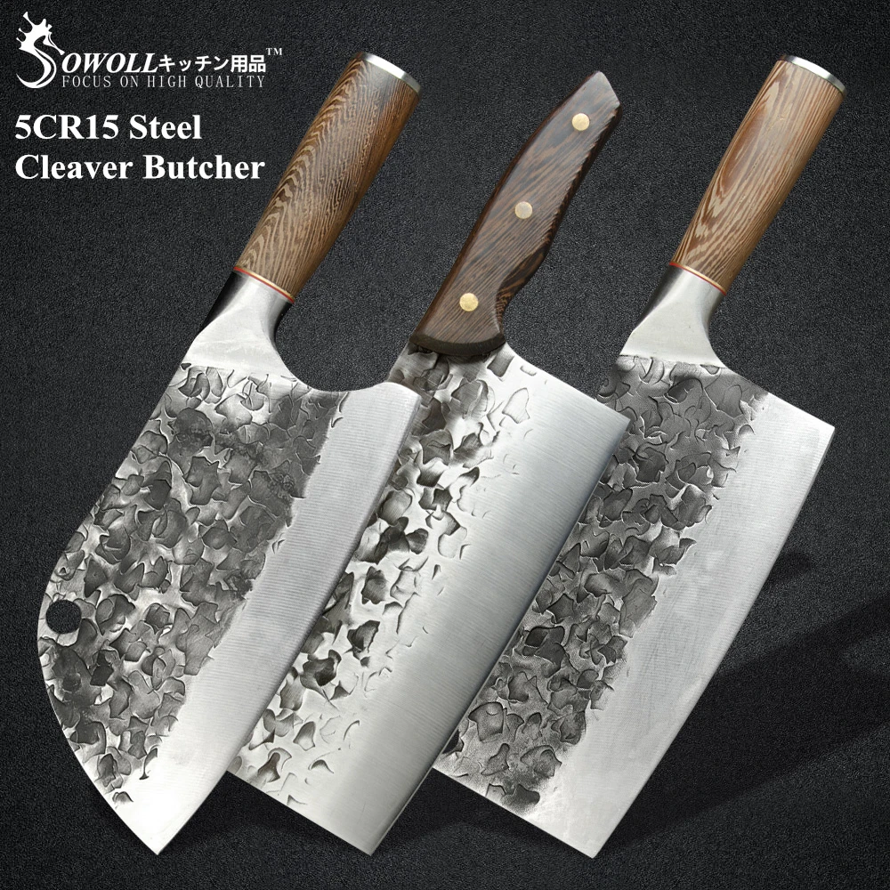 

Sowoll 8 ''дюймов Тесак мясника ручной кованые Сталь Ножи устройство для нарезки и измельчения Тесак кости рыбы инструмент для курицы мясо Пеши...