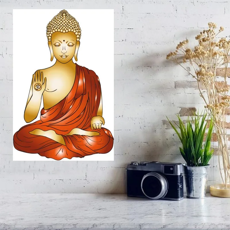 Постер на холсте Будды заказ домашний декор тканевый настенный плакат 27x40 см 30x45