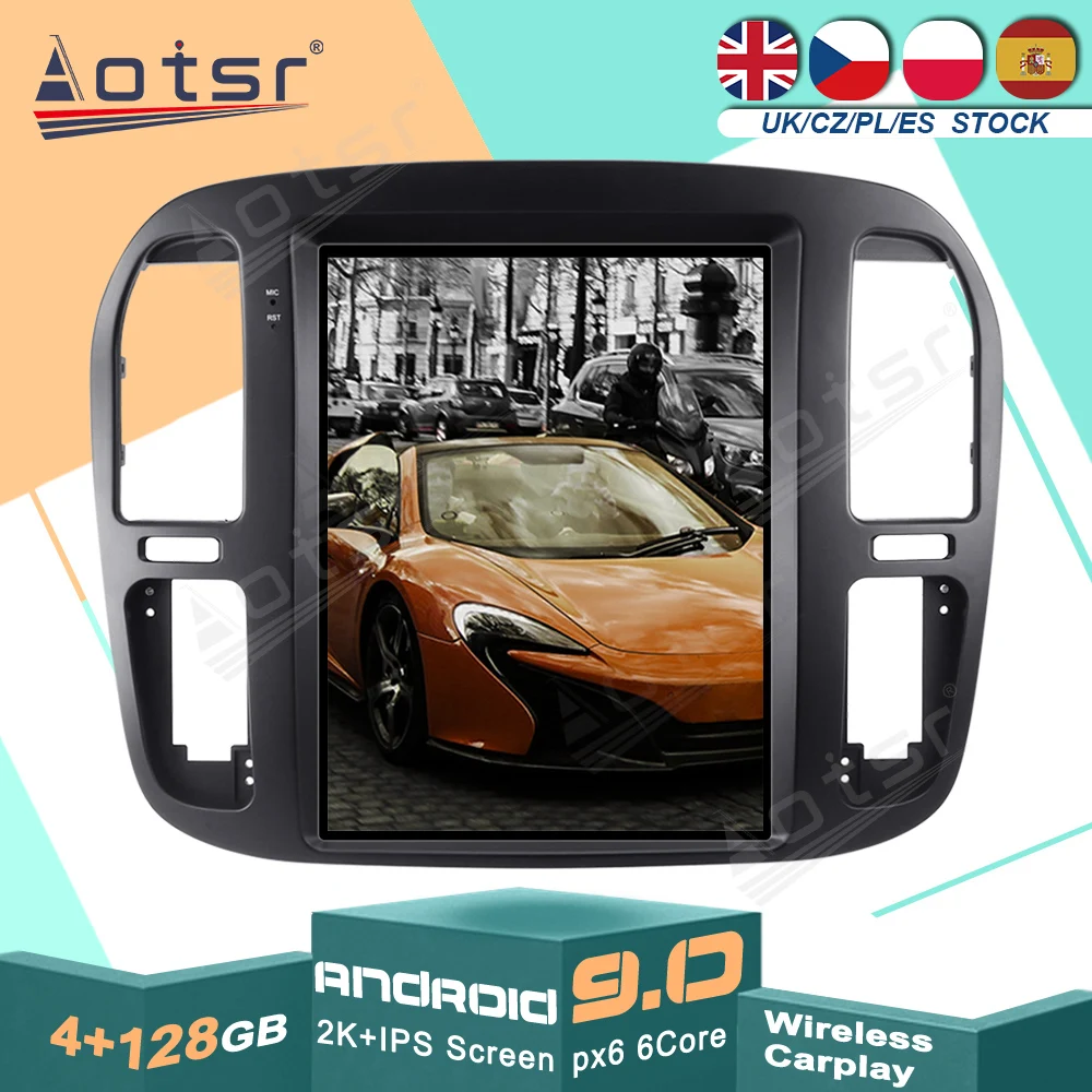 

Android 9 для Toyota Land Cruiser LC100 1998 - 2002 Tesla автомобильное радио GPS-навигация мультимедийный плеер стерео экран головного устройства