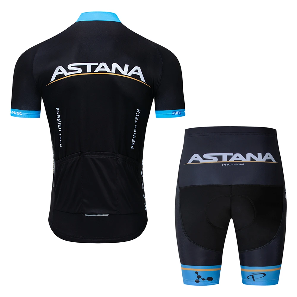Новинка 2019 черная Команда Астана pro веломайка 9D гелевая накладка велосипедные