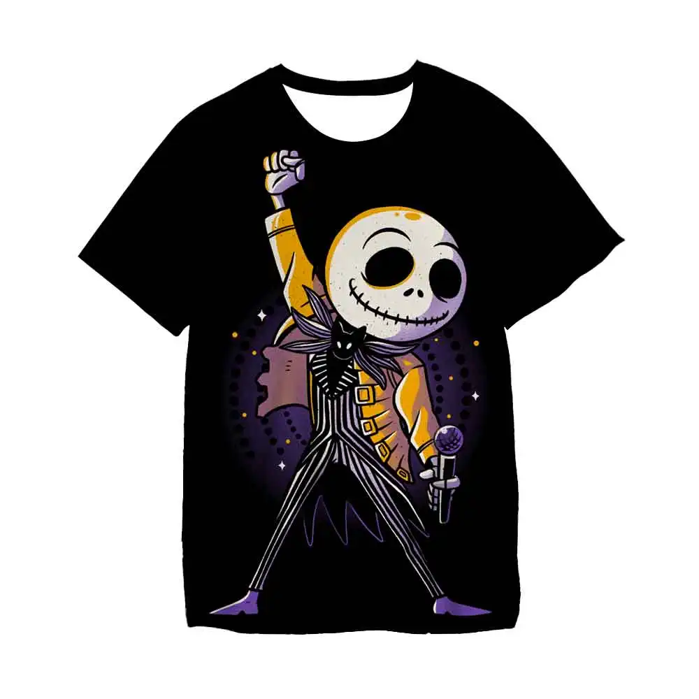 

Children's Halloween T-shirt Pumpkin Lantern Skull Man 3D Printing Short Sleeve T-shirt Fun T-shirt 3-14t