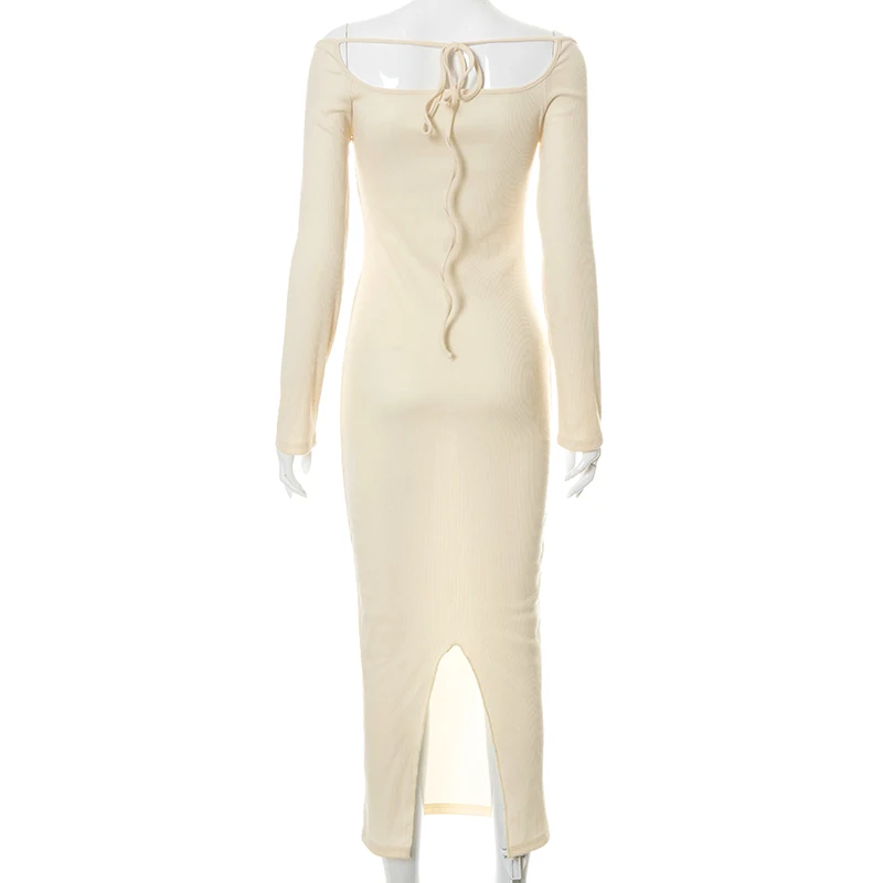 

Bomblook Sexy Party Club Bodycon Dresses For Women 2021 Summer Solid Off Shoulder Slim Stretch Midi Dress Female Casual Outfits