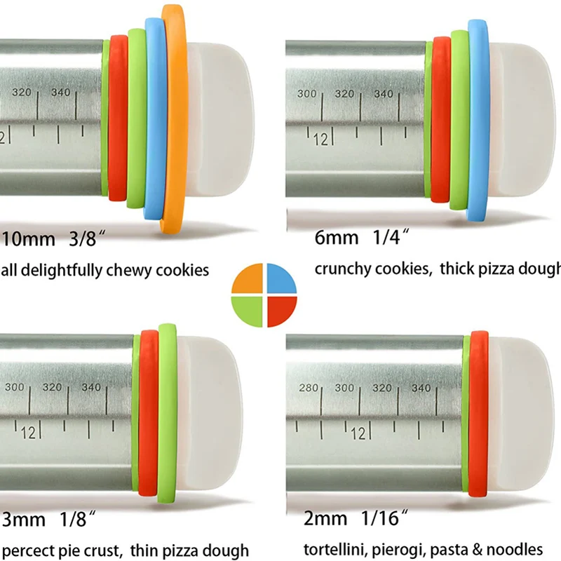 Регулируемая Скалка набор силиконовых кондитерских ковриков с толстыми