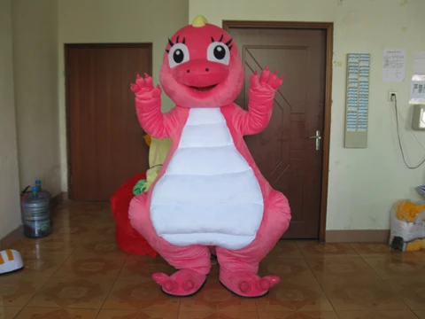 Костюм-Талисман из ЭВА в виде розового динозавра мультяшная одежда рекламные