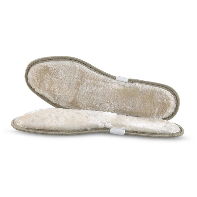 1 пара теплых плюшевых белых шерстяных мягких зимних подушечек унисекс