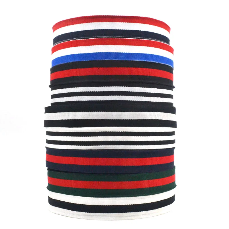 Ленты из полиэстера в рубчик трехцветная тесьма 2 ярда для шитья обуви украшения