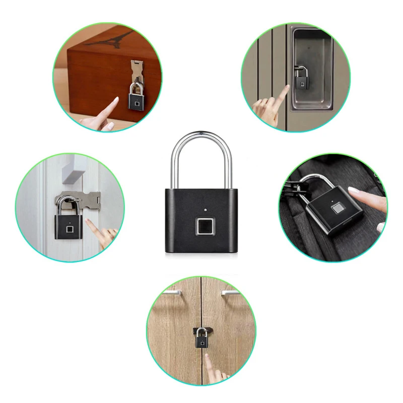 Бесключевая USB перезаряжаемая смарт-блокировка отпечатков пальцев быстрая