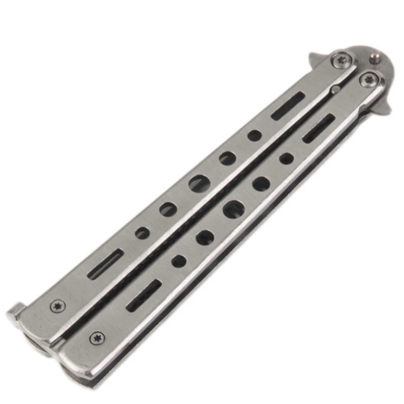 

Pro Salon Stainless Steel Folding Practice Training Butterfly Style Comb Tool