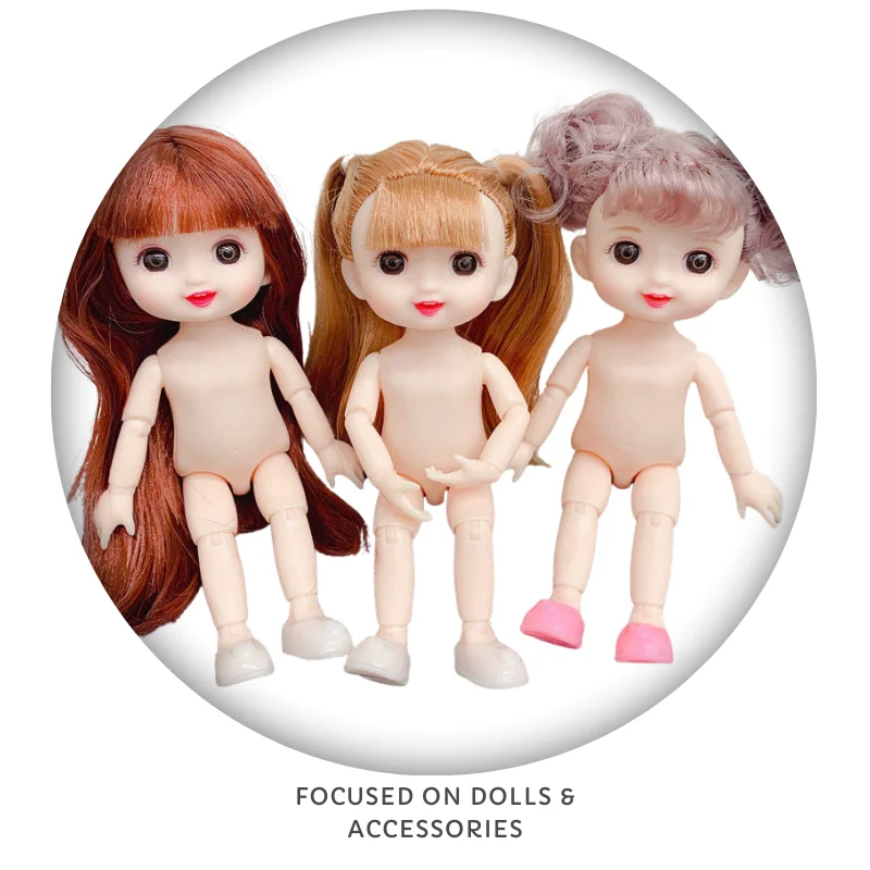 

16cm Naked Body for Doll with Mold Face13 Movable Jointed 3D Big Eyes 1/8 BJD Mini Princess Diy Toy Kids Dolls Girls