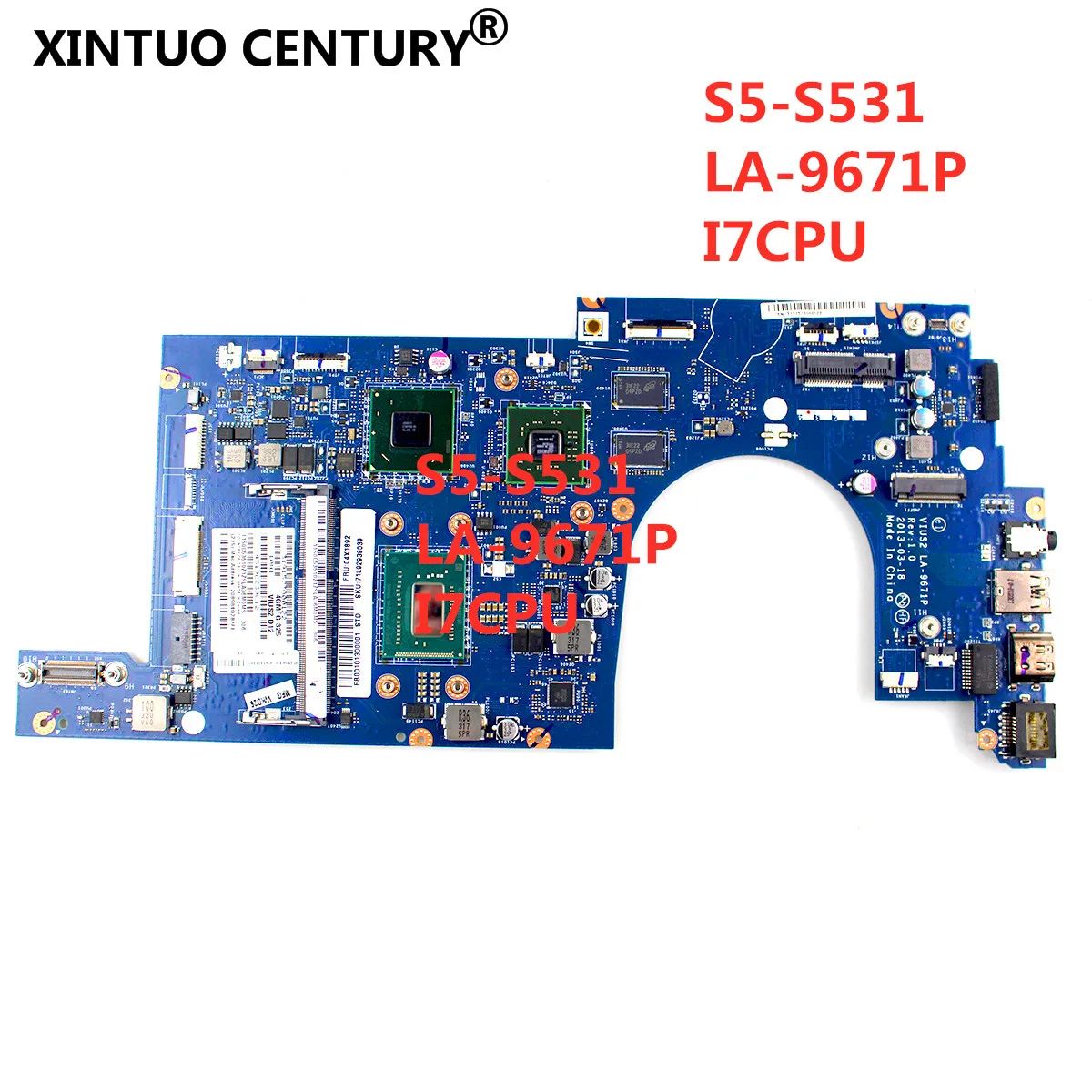 Для Lenovo ThinkPad S5 S531 протестированный Оригинал материнская плата LA 9671P Материнская