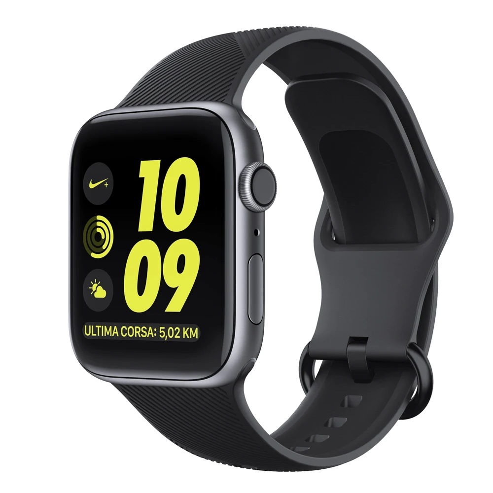 Ремешок силиконовый для часов iwatch спортивный браслет Apple Watch band 42 мм 38 40 44 Series 5 &amp 4
