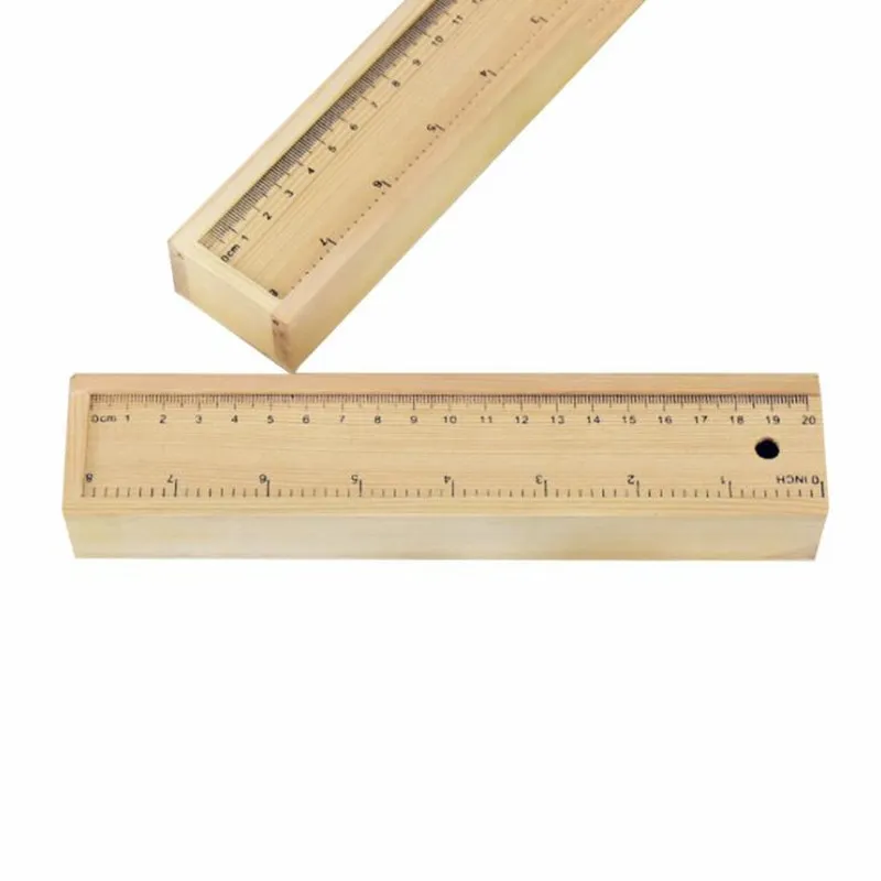 100 шт. новый деревянный пенал с линейкой/может потянуть Деревянный чехол для