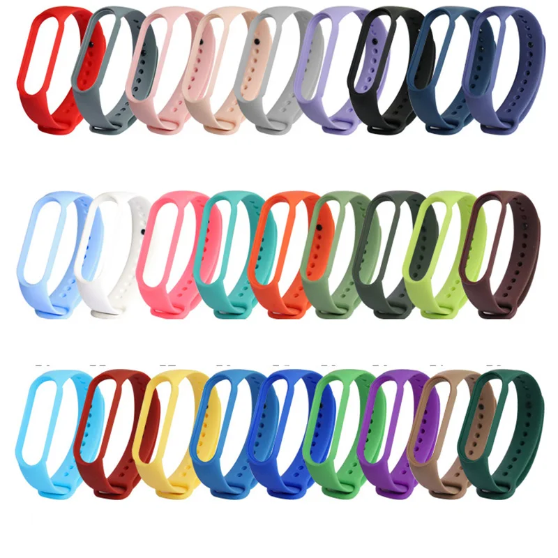 

Silicone Bracelet for Xiaomi Mi Band 7 6 5 4 3 Sport Wristband Mi Band 5 6 Band4 replacement strap For miband 7 Smart watch band
