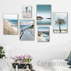 Морской океан, пляж, мост, холст, Постер, скандинавский пейзаж, природа, морской пейзаж, настенная живопись, скандинавский Декор для гостиной, картина