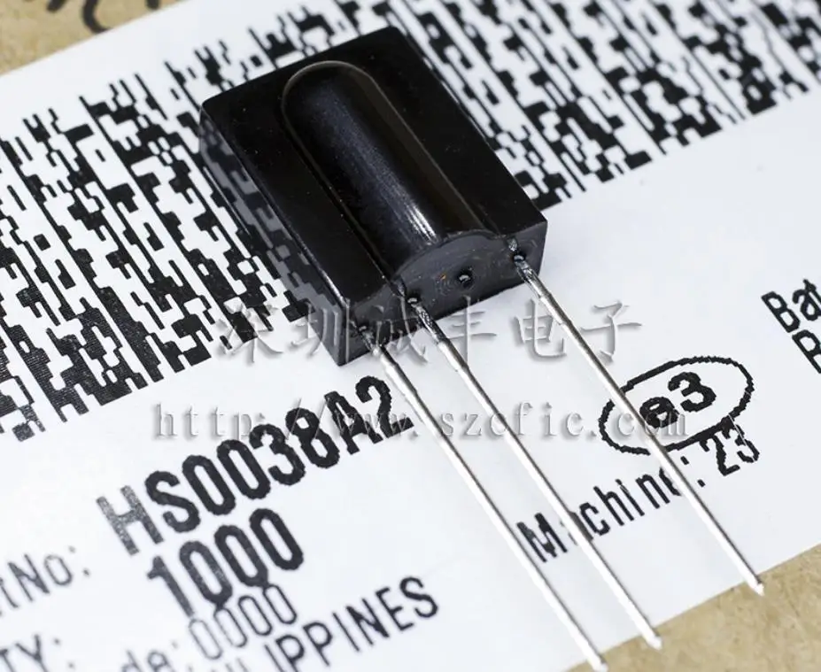 Бесплатная доставка НОВЫЙ 38 кГц инфракрасный светоприемный диод HS0038A2 HS0038 DIP3 10