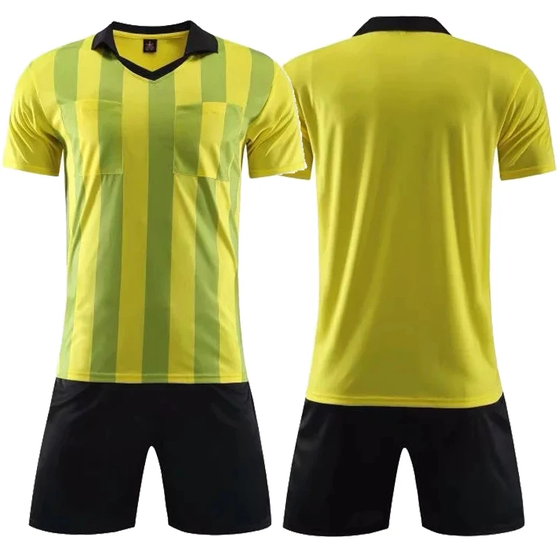 Новинка 2020 трикотажные изделия для футбольного судьи футболка с коротким