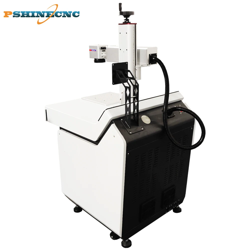 Color laser engraving marking portable fiber machine desktop model 20w 30w 50w with 69mm 80mmrotary device |
