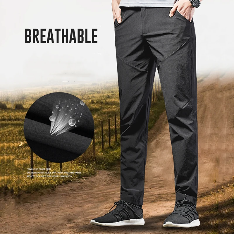 

Men Outdoor Casual Breathable Sports Pants Quick Dry Wear-resistant Stretch Climbing Pants Running Riding Hiking Trousers