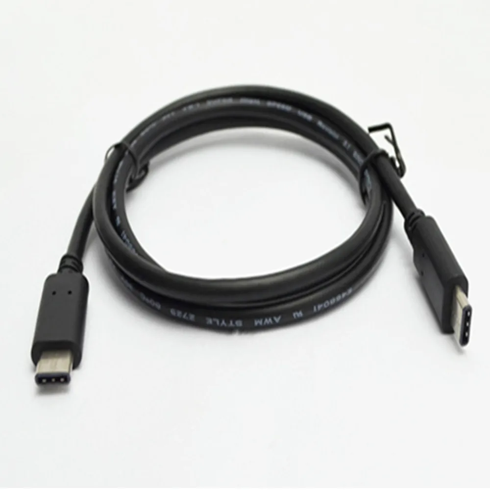 Black USB C к USB C кабель type C адаптер папа-папа удлинитель для Macbook телефон Дата зарядный кабель Быстрая зарядка 1 м - Цвет: Black