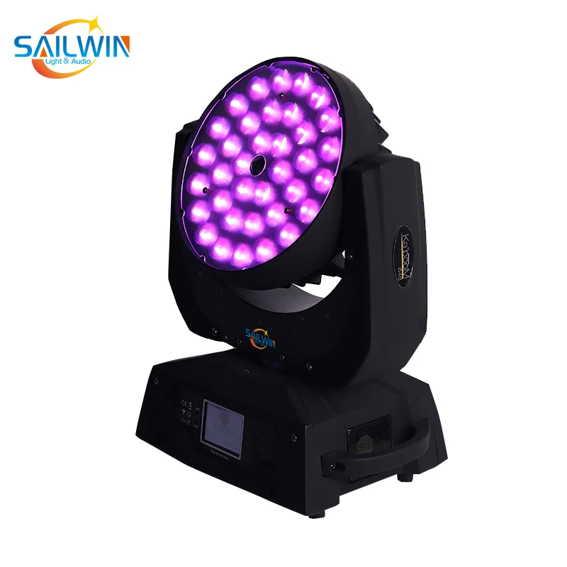 8 шт./лот Большая распродажа 36 шт. * 18 Вт 6в1 RGBAW + UV Zoom LED Moving Head Wash с сенсорным экраном