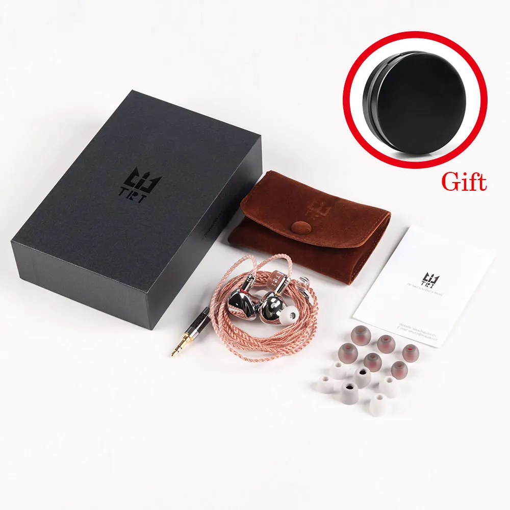 

New TRI I3 Planar magnet+Composite 8MM Dynamic Driver+Balanced Armature Driver Hybrid Earphone HIFI Metal mmcx arphone+EVA Case