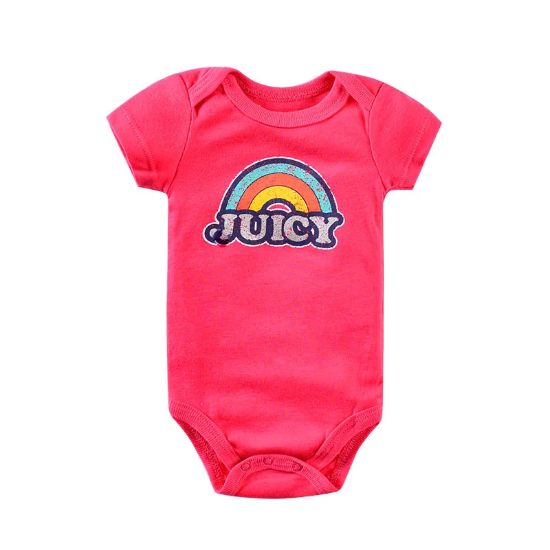 0-3-6-9-12M Summer Short Sleeve Bodysuits for Newborn Baby Infant Girl Cotton Beauty Rompers Clothes Toddlers Cheap Sale Onesies images - 6