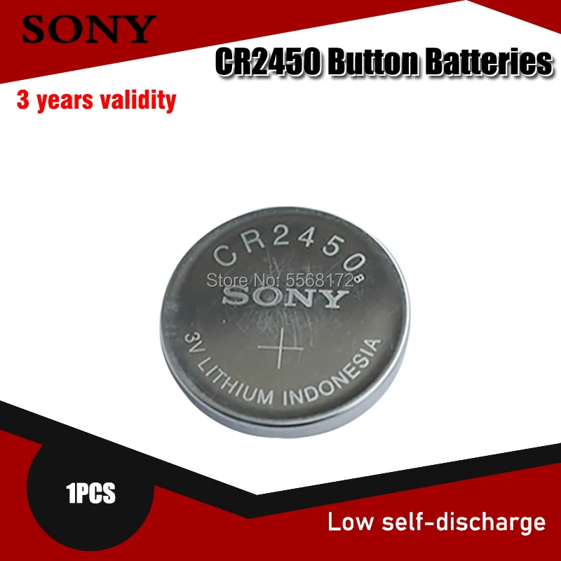 1 шт. 100% оригинальный Sony CR2450 CR 2450 3 в 550 мАч литиевые батареи для часы swatch