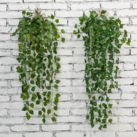 90cm green silk vines artificial ivy leaves fake eucalyptus rattan for room wedding balcony decoration hanging wall plant