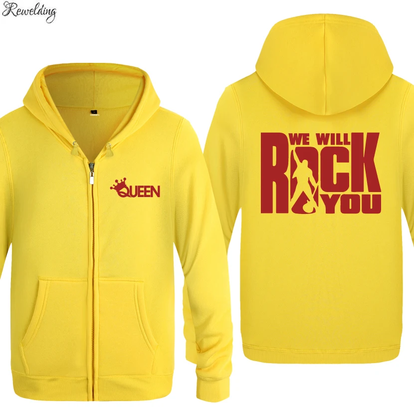 Мы будем рок вы королева толстовки рок-группы для мужчин модные мужские флисовые