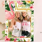 Гавайский декор для вечеринки Розовый фламинго украшения для свадьбы и дня рождения Летние тропические Гавайские партия поддерживает поставки Луау Алоха Декор Вечерние