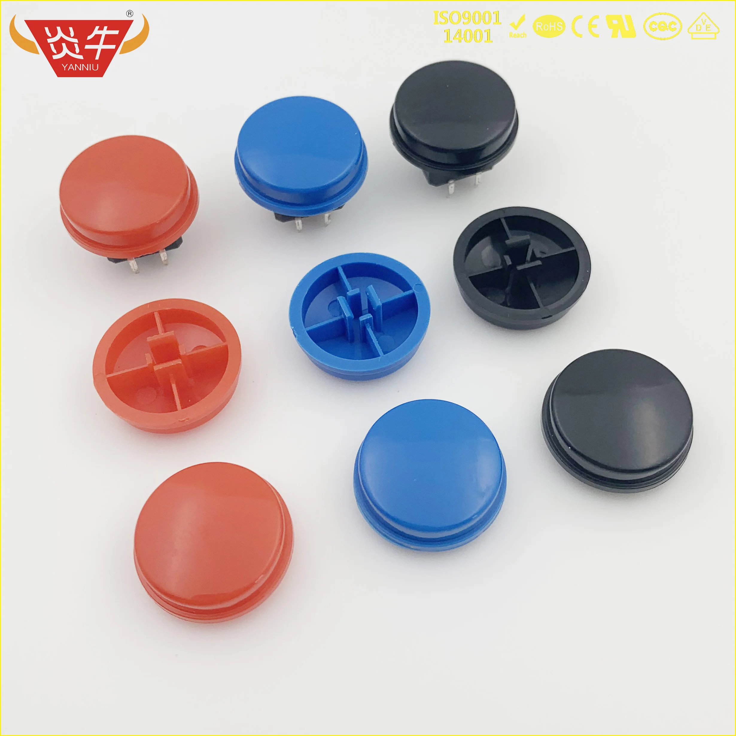 

Mico Tact Switch Square Head Key cap Circular 15.6mm whit for 12*12 12x12 B3F switchat A161