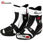 Гоночные ботинки из кожи и микрофибры для езды на мотоцикле