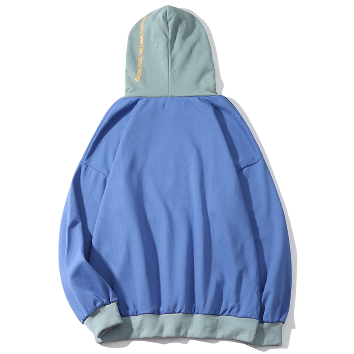 Мужские толстовки с капюшоном в стиле пэчворк Повседневный хлопковый пуловер