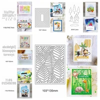 happy birthday a z letter words alphabet 0 9 number house leaves square frame metal cutting dies scrapbook craft decorate cards